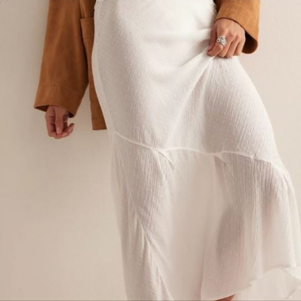 NWT Free People Sweet On You Bias Half Slip, Clean Ivory Sheer, Size Medium - Picture 5 of 10